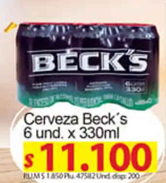 Caribe Supermercados Cerveza Beck's 6x330ml oferta