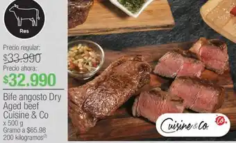 Jumbo Bife angosto Dry Aged beef Cuisine & Co x 500g oferta