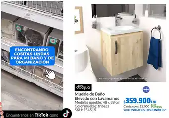 Homecenter Mueble de Baño Elevado con Lavamanos 48 x 38cm oferta