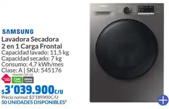 Homecenter SAMSUNG Lavadora Secadora 2 en 1 Carga Frontal oferta