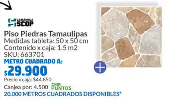 Homecenter Piso Piedras Tamaulipas 50 x 50 cm oferta
