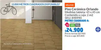 Homecenter Piso Cerámico Orlando Medidas tableta: 45 x 45 cm oferta