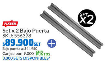 Homecenter Set x 2 Bajo Puerta oferta