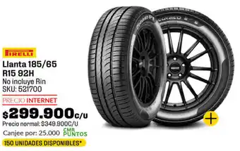 Homecenter Llanta 185/65 oferta