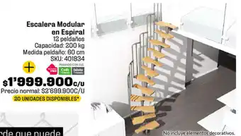 Escalera Modular en Espiral 12 peldaños 200kg