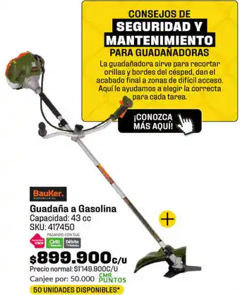 Homecenter Bauker Guadaña a Gasolina 43cc oferta