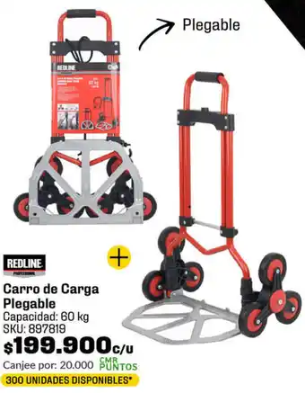 Homecenter REDLINE Carro de Carga Plegable 60kg oferta