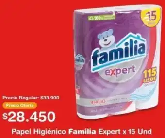 Makro Papel Higiénico Familia Expert x 15 Und oferta