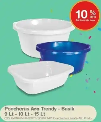 Makro Poncheras Aro Trendy - Basik 9 Lt 10 Lt - 15 Lt oferta