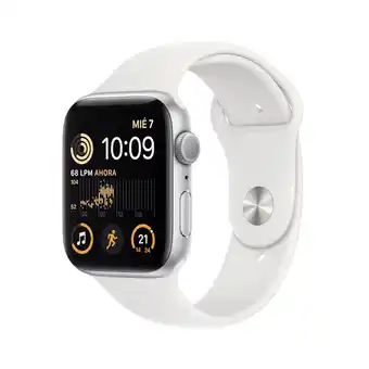 Alkomprar Apple watch se gps de 44 mm caja de aluminio en plata, correa deportiva blanca oferta