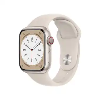 Alkomprar Apple watch series 8 gps + cellular de 41 mm caja de aluminio en blanco estelar, correa deportiva blanco estelar oferta