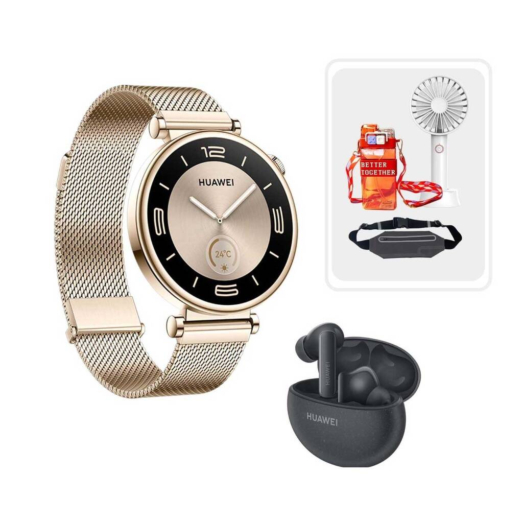 Alkomprar Reloj huawei gt 4 41 mm dorado + audífonos freebuds 5i + obsequio oferta