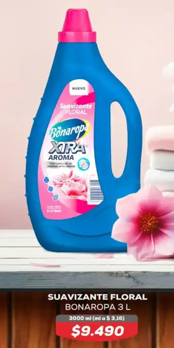 Tiendas D1 SUAVIZANTE FLORAL BONAROPA 3L oferta