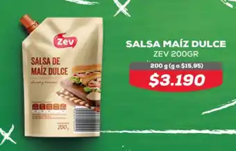 Tiendas D1 SALSA MAÍZ DULCE ZEV 200GR oferta