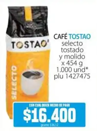 Colsubsidio CAFÉ TOSTAO selecto tostado y molido x 454 g oferta