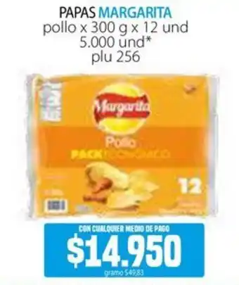 Colsubsidio PAPAS MARGARITA pollo x 300 g x 12 und oferta