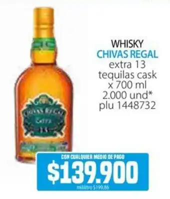 Colsubsidio WHISKY CHIVAS REGAL extra 13 tequilas cask x 700 ml oferta