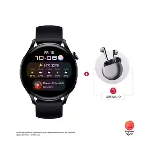Alkomprar Bundle Reloj HUAWEI Watch 3 36.3 mm Negro + Audífonos Freebuds 4 oferta
