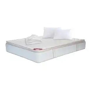 Alkomprar Combo SPRING: Colchón Doble Resortado Rest Cloud 140 x 190 cm + 2 Almohadas Siliconadas + Protector de Colchón oferta