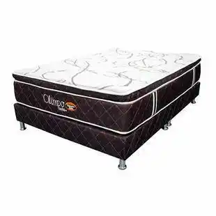 Alkomprar Combo ROMANCE RELAX: Colchón Semidoble Espuma Euro Top Olimpo 120 x 190 x 32 cm + Base Cama Dividida oferta