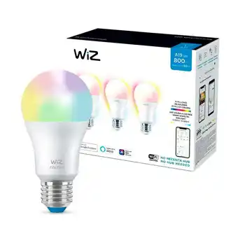 Falabella Pack x3 led a19 wifi luz fria y calida + colores oferta