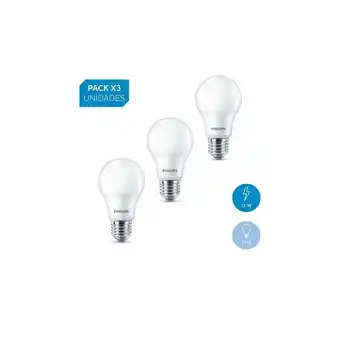 Falabella Packx3 unidades bombillo led de 12w luz fria oferta