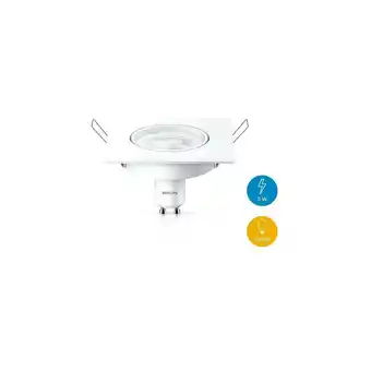 Falabella Kit ojo de buey cuadrado + led 5w gu10 luz cálida oferta