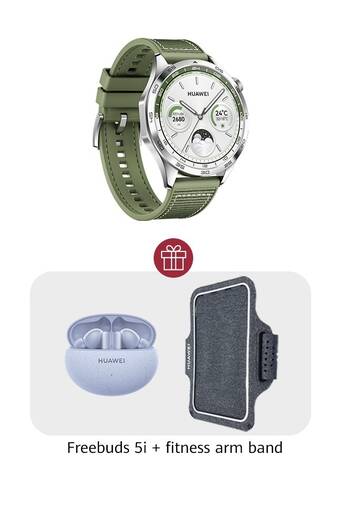 Claro Huawei watch gt 4 46 mm + audífonos freebuds 5i + fitness arm band oferta