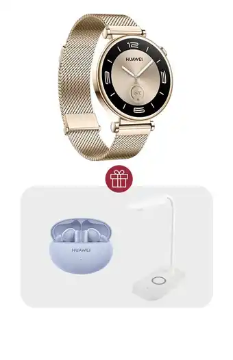 Claro Huawei watch gt 4 41 mm + audífonos freebuds 5i + wireless table lamp oferta