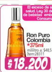 Autoservicio El Jardín Ron Puro Colombia 375ml oferta