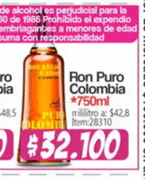 Autoservicio El Jardín Ron Puro Colombia 750ml oferta
