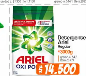 Autoservicio El Jardín Detergente Ariel Regular 3000g oferta