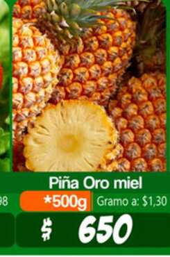 Autoservicio El Jardín Piña Oro Miel 500g oferta