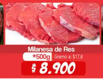 Autoservicio El Jardín Milanesa de Res 500g oferta