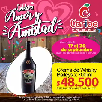 Crema de Whisky Baileys x 700ml