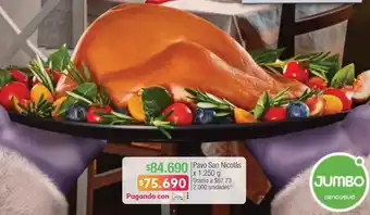 Jumbo Pavo San Nicolás x 1.250g oferta