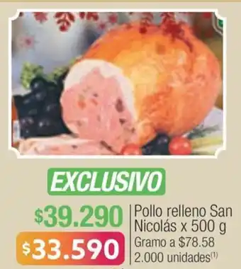Jumbo Pollo relleno San Nicolás x 500 g oferta