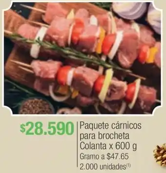 Jumbo Paquete cárnicos para brocheta Colanta x 600g oferta