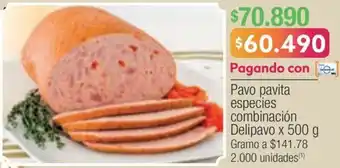 Jumbo Pavo pavita especies combinación Delipavo x 500g oferta