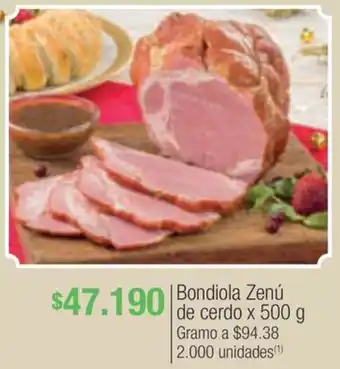 Jumbo Bondiola Zenú de cerdo x 500g oferta