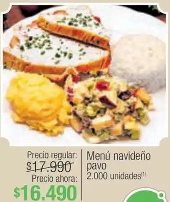 Jumbo Menú navideño pavo oferta