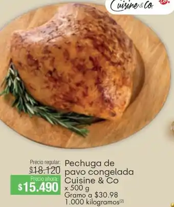 Jumbo Pechuga de pavo congelada uisine & Co x 500g oferta