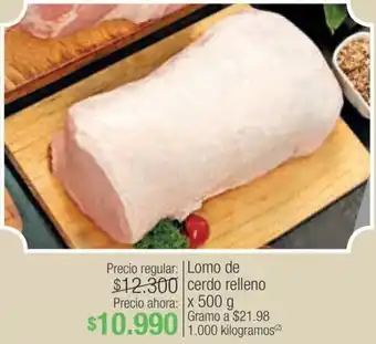 Jumbo Lomo de cerdo relleno x 500g oferta