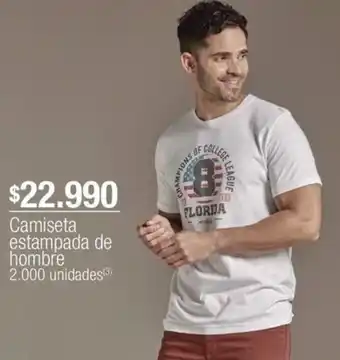 Jumbo Camiseta estampada de hombre oferta