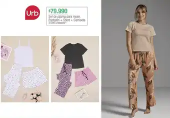 Jumbo Set de pijama para mujer. Pantalón + Short + Camiseta oferta