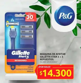 Ara MÁQUINA DE AFEITAR GILLETTE STAR 3 + 3 REPUESTOS oferta