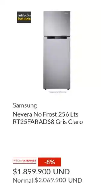 Homecenter Samsung Nevera No Frost 256 Lts oferta