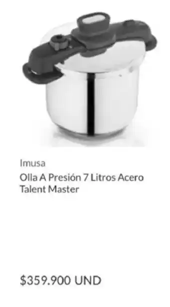 Homecenter Imusa Olla A Presión 7 Litros oferta