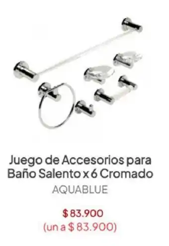 Easy AQUABLUE Juego de Accesorios para Baño Salento x 6 Cromado oferta