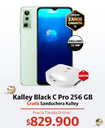 Claro Kalley Black C Pro 256 GB Gratis Sanduchera oferta